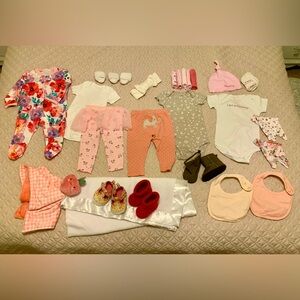 Baby Girl Clothes Lot Gift Bundle Size Newborn to 9 Months